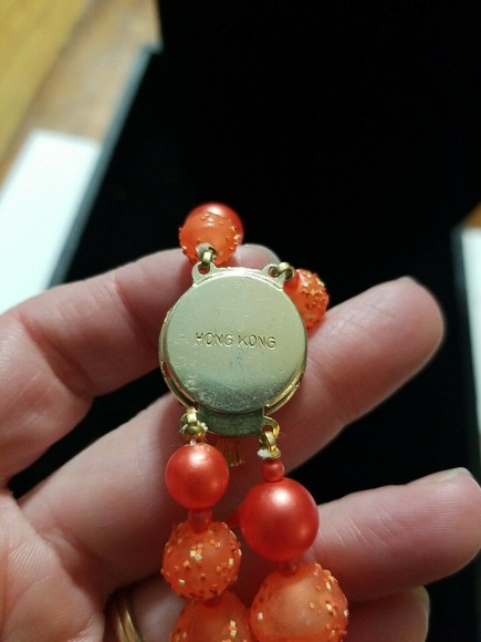 Vintage Made In Hong Kong Demi Parure Double Stranded Neckace And Earrings - Picture 3 of 10